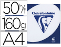 38789 - Papier clairefontaine clairalfa extra blanc a4 160g/m2 blancheur 170 opacité 93 rigidité 135 toucher satiné 50 feuilles