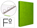 26426 - Classeur liderpapel 4 anneaux ronds 25mm a4+ carton rembordé paper coat coloris vert clair