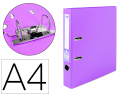 79696 - Classeur levier liderpapel a4 documenta carton rembordé 1,9mm dos 52mm rado métallique coloris lilas