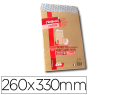 28913 - Pochette kraft armé 120g adhésive économique 24 260x330mm soufflets latéraux 30mm paquet 5 unités