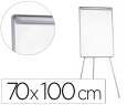 44248 - Chevalet q-connect extensions latérales surface mélaminée effaçable 70x100cm cadre aluminium auget porte-marqueurs
