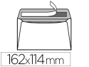 23473 - Bloc enveloppe précasée gpv détachable adhésive vélin blanc 90g c6 114x162mm fond gris bloc 50 unités