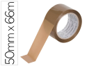 41308 - Ruban adhesif q-connect polypropylene 60 microns sans solvant recyclable silencieux 50mmx66m coloris havane