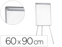 938179 - Chevalet conférence q-connect tableau laminé 85x60cm cadre plastique pince bloc papier auget porte-marqueurs