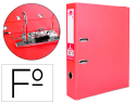 21149 - Classeur levier liderpapel documenta a4+ carton remborde dos 75mm rado metallique      coloris rouge